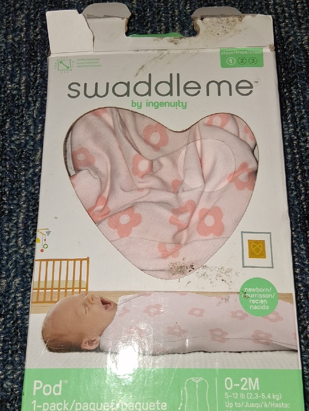 SwaddleMe Pink Floral Pod by Ingenuity